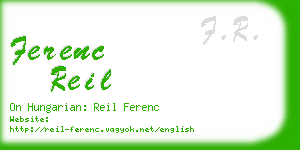 ferenc reil business card